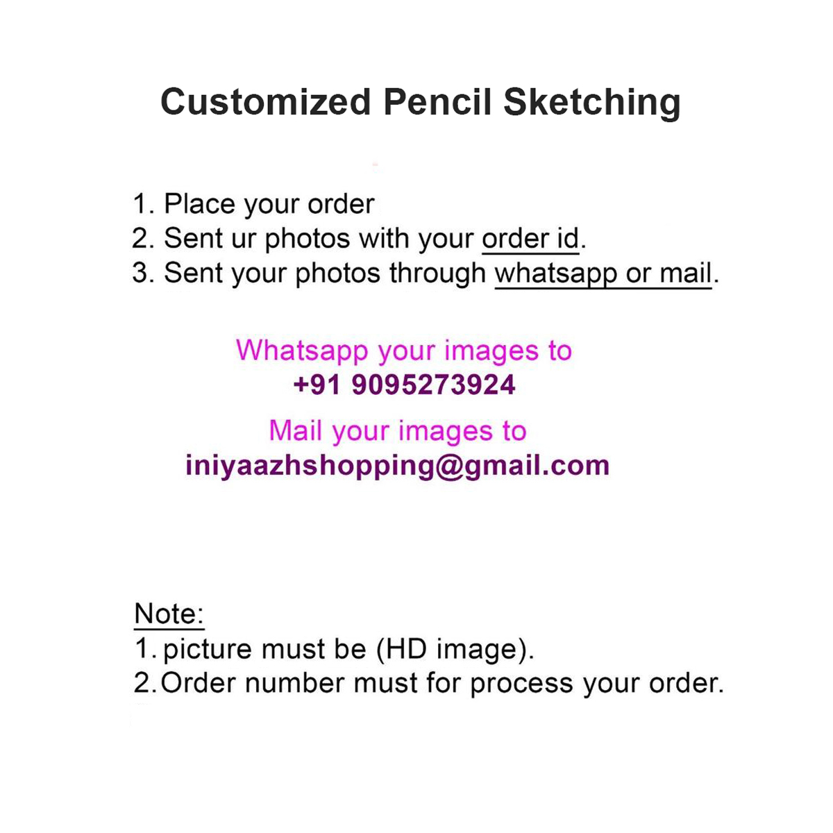 Personalized Pencil Drawing Photo Frame | 13x10 inch Size - Image 2
